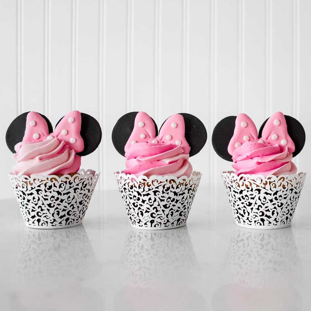 Minnie Mouse Pink Birthday Cupcakes