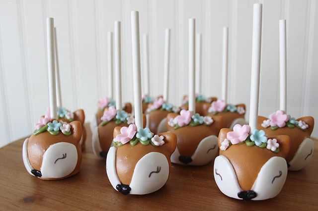 deer dessert cake pops table vintage woodland woodsy