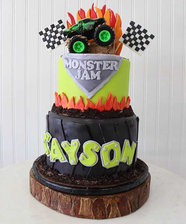 Moster Truck Boy Birthday Cake Race Car