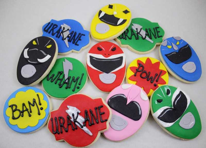 powerranger cookiesors party fav