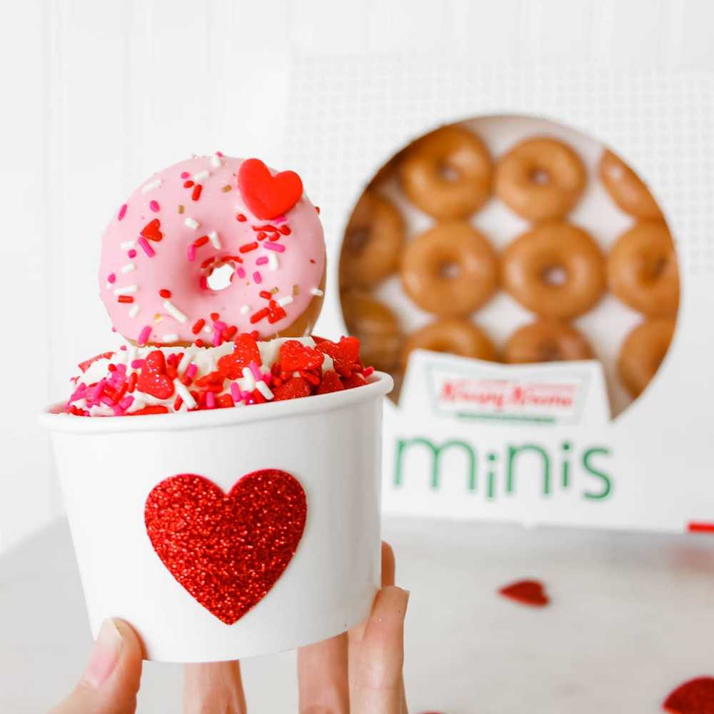 Valentine's Day jumbo cupcake Krispy Kreme Doughnut