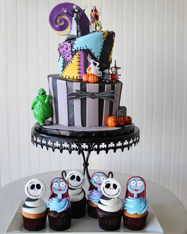 Jack Skellington Nightmare Before Christmas Birthday Cake Cupcakes