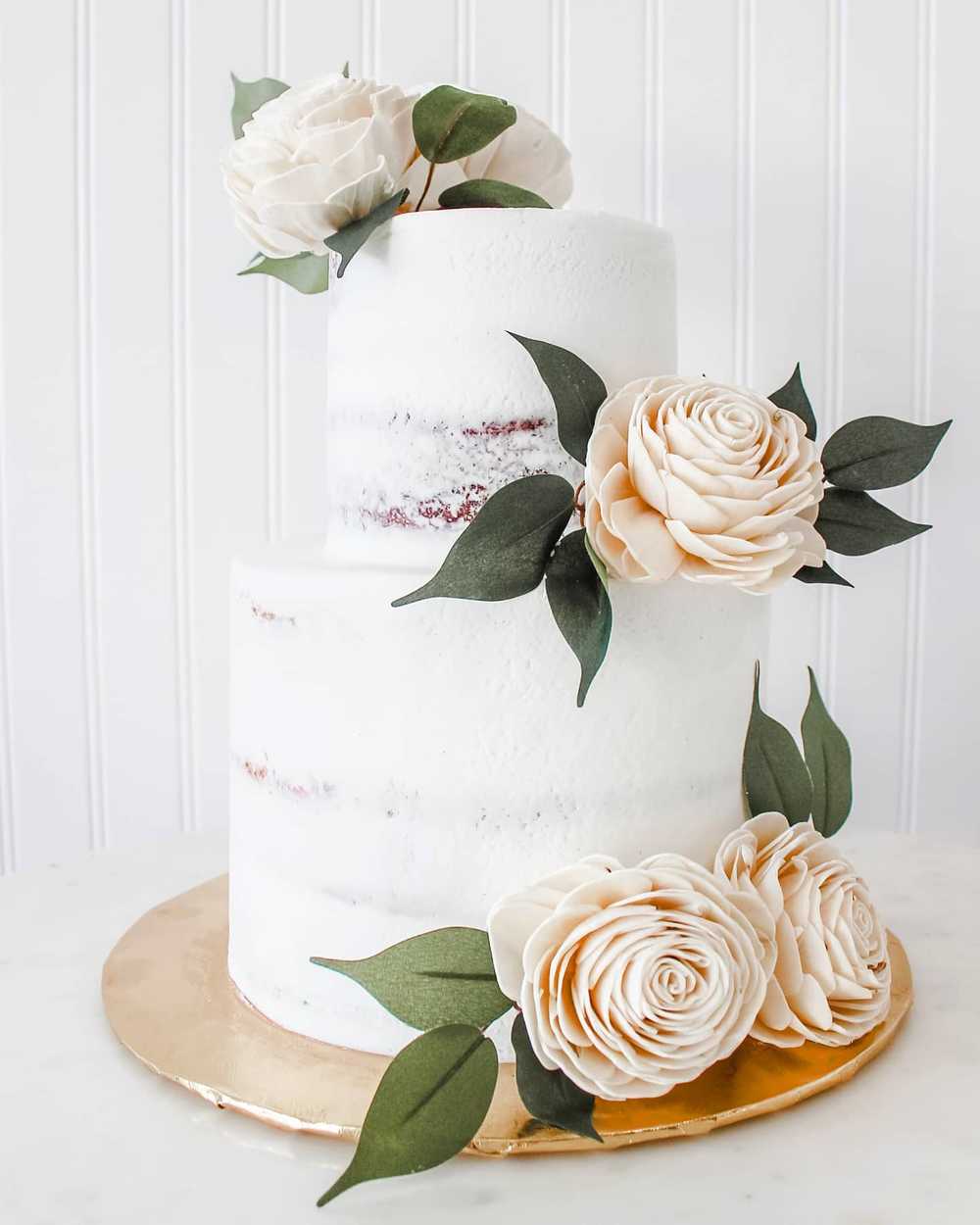 Naked Wedding Cake Paper Flowers