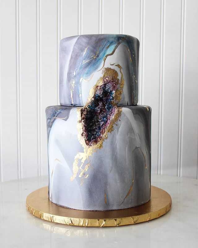 geode marble gold cake birthday women fresno