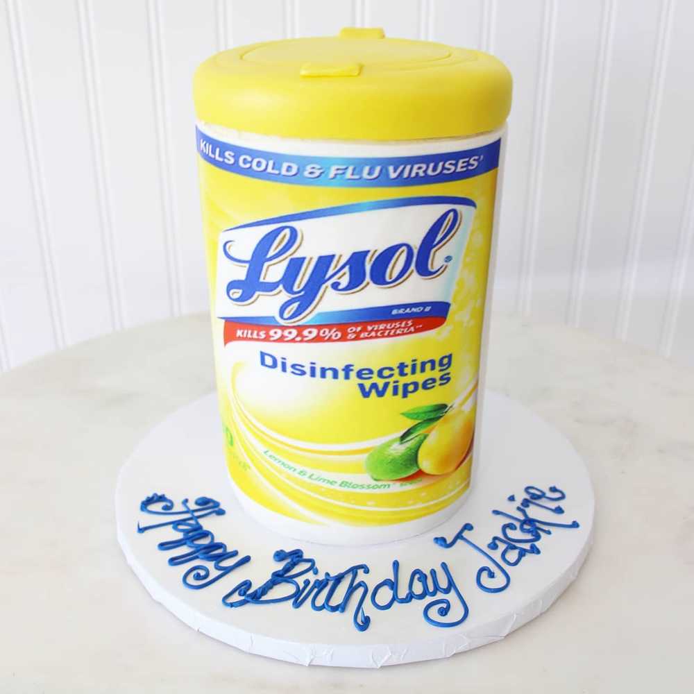 Lysol Disinfectant Birthday Cake 