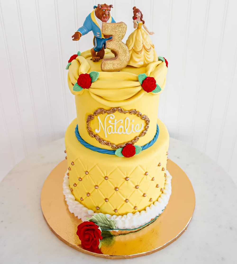 Bueaty and the Beast Disney Princess Birthday Cake