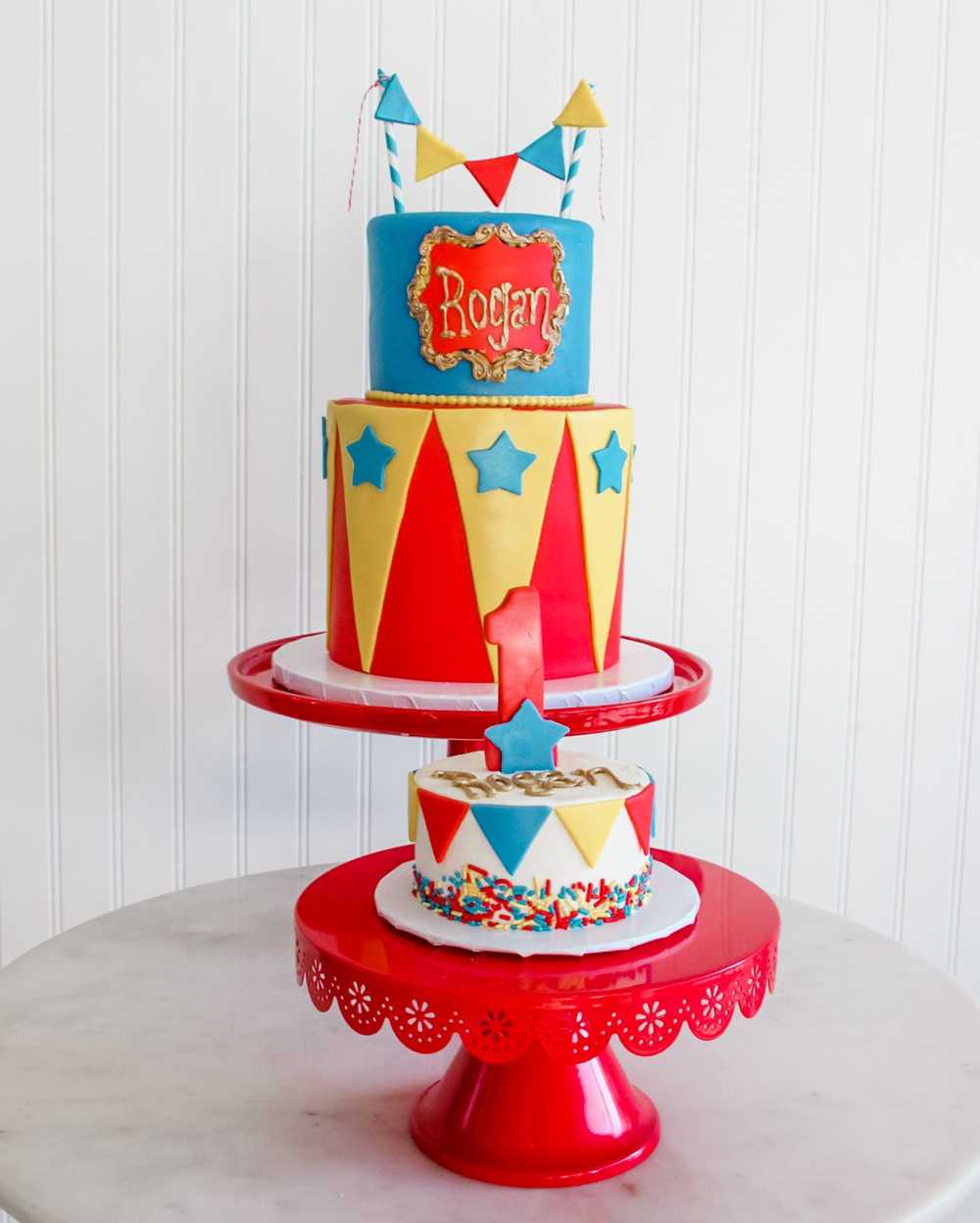 Carnival Circus First Birthday Smash Cake