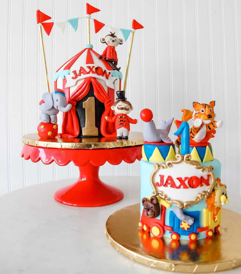 Circus Carnival First Birthday Smash Cake