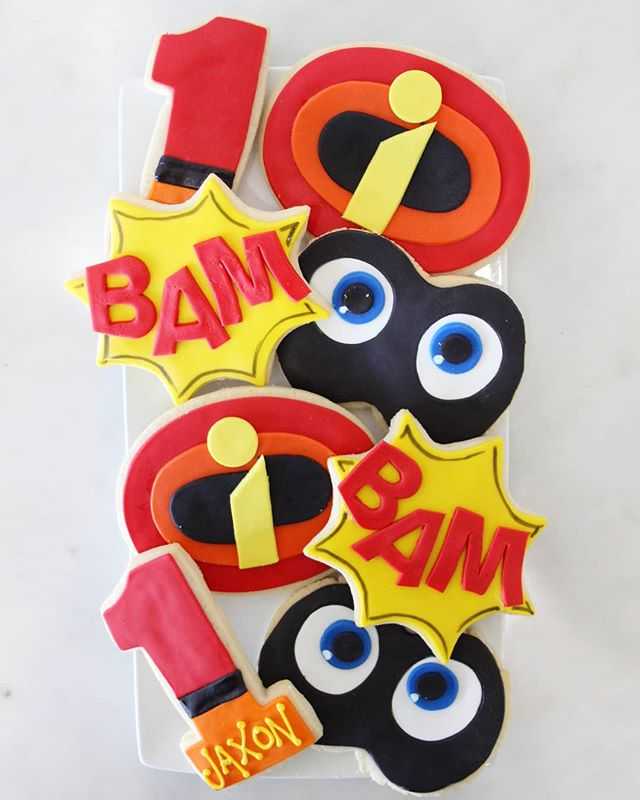 Incredibles Sugar Cookies First Birthday