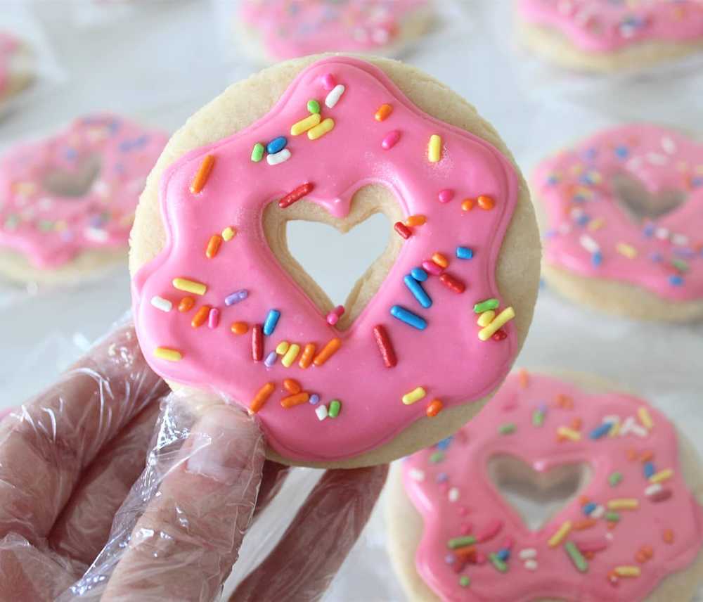 Pink Sprinkle Donut Sugar Cookies Homer