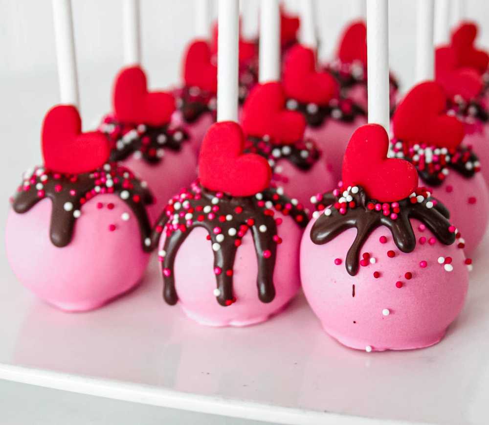 Chocolate Sundae Love Cake Pops Valentine's Day