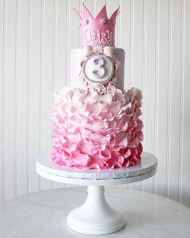 Princess pink ruffles party birthday girl best cake fresno crown royal