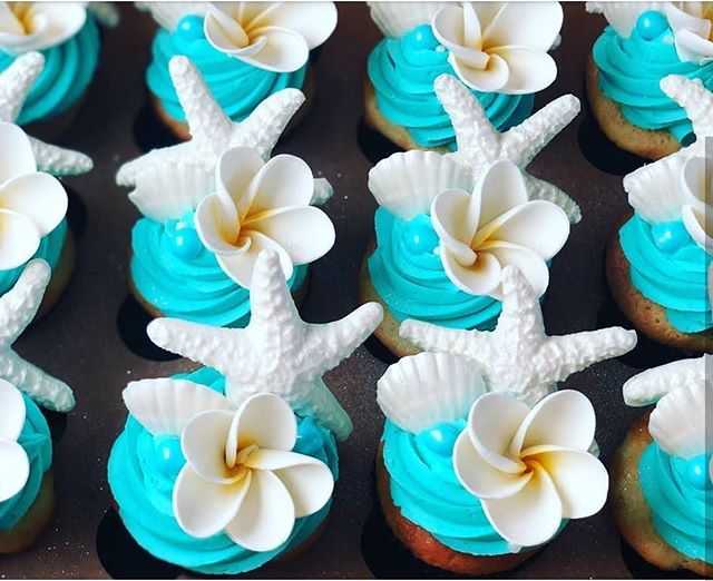 Under The Sea Cupcakes Cake Hawiian Star Fish Birthday