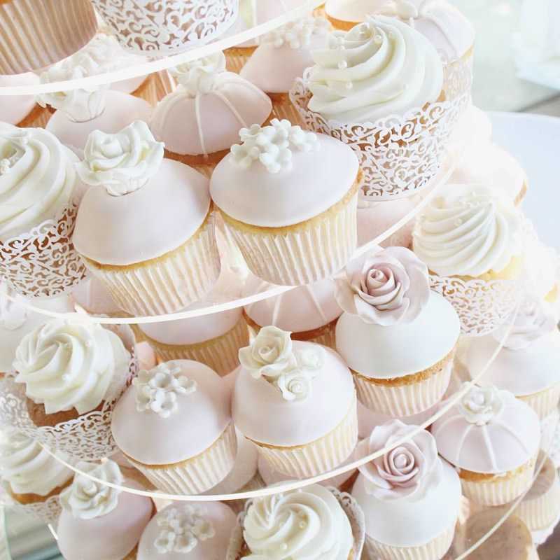 fondant wedding vintage chic cupcakes