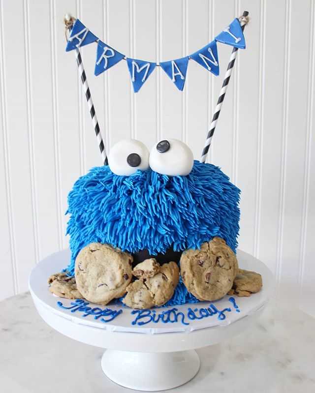 Cookie Monster sesame street cake birthday boy