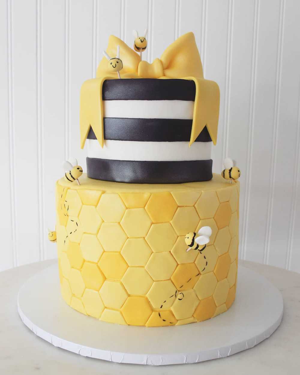 Bee Honey Comb Birthday Cake