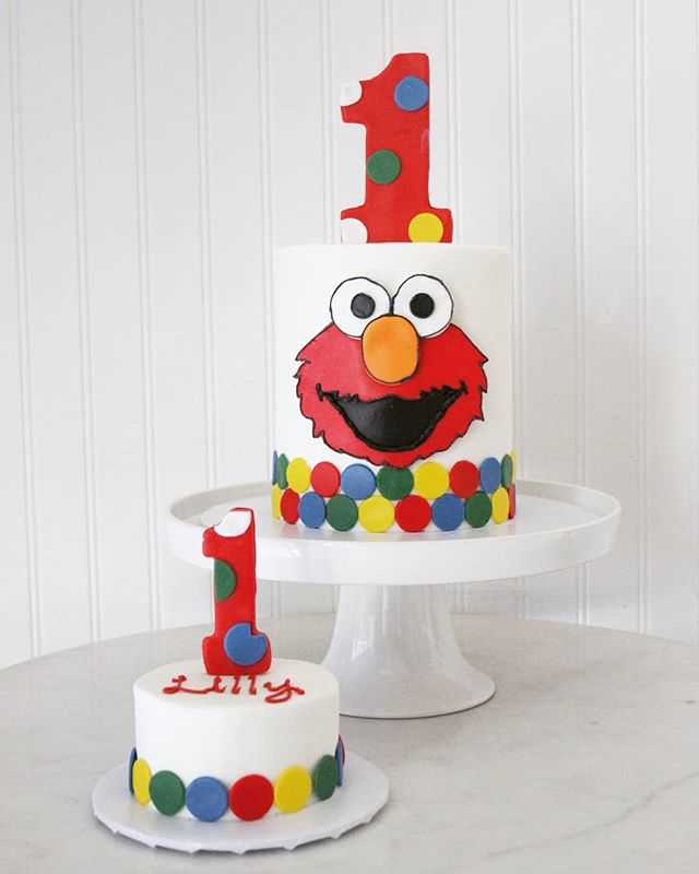 Elmo Sesame Street First BIrthday Cake