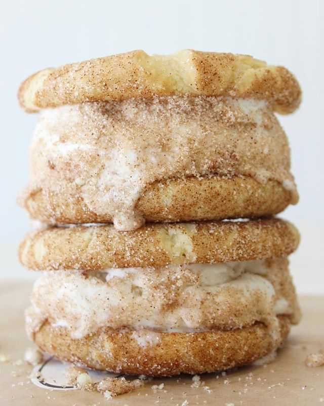 Snickerdoodle Cookie Ice Cream Sandwich