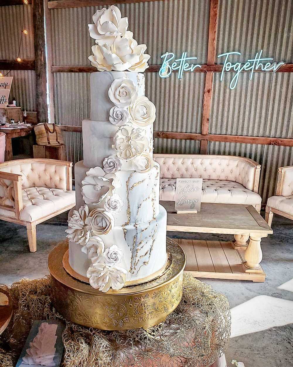 Marble Fondant Wedding Cake