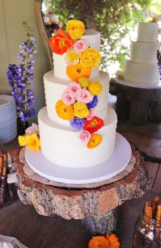 colorful spring flower wedding cake (1)