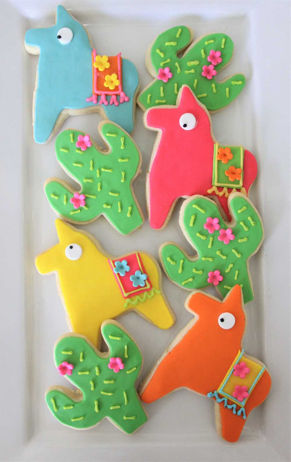 Fiesta Pinata Cactus Cookies favors party birthday