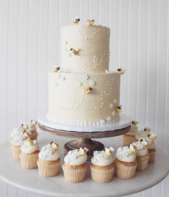 Honey Bee Baby Shower Cake Cupcakes 