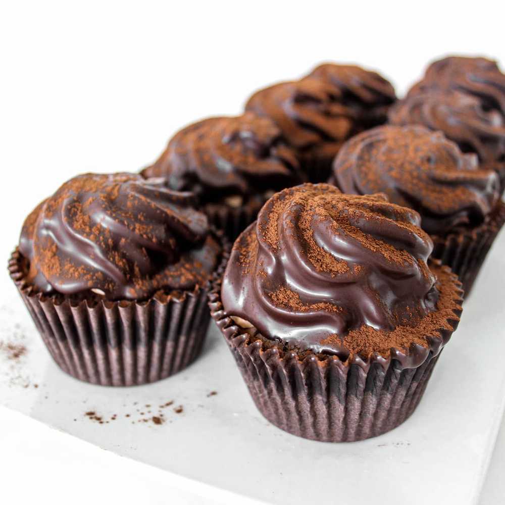 Death by Chocolate Dark Chocolate Cupcake Flourless