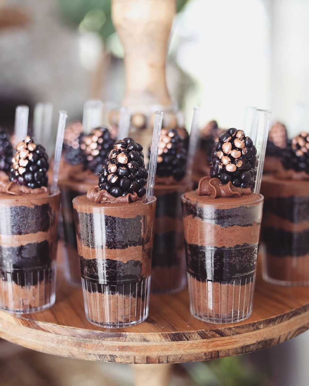 chocolate truffle cake dessert shooters