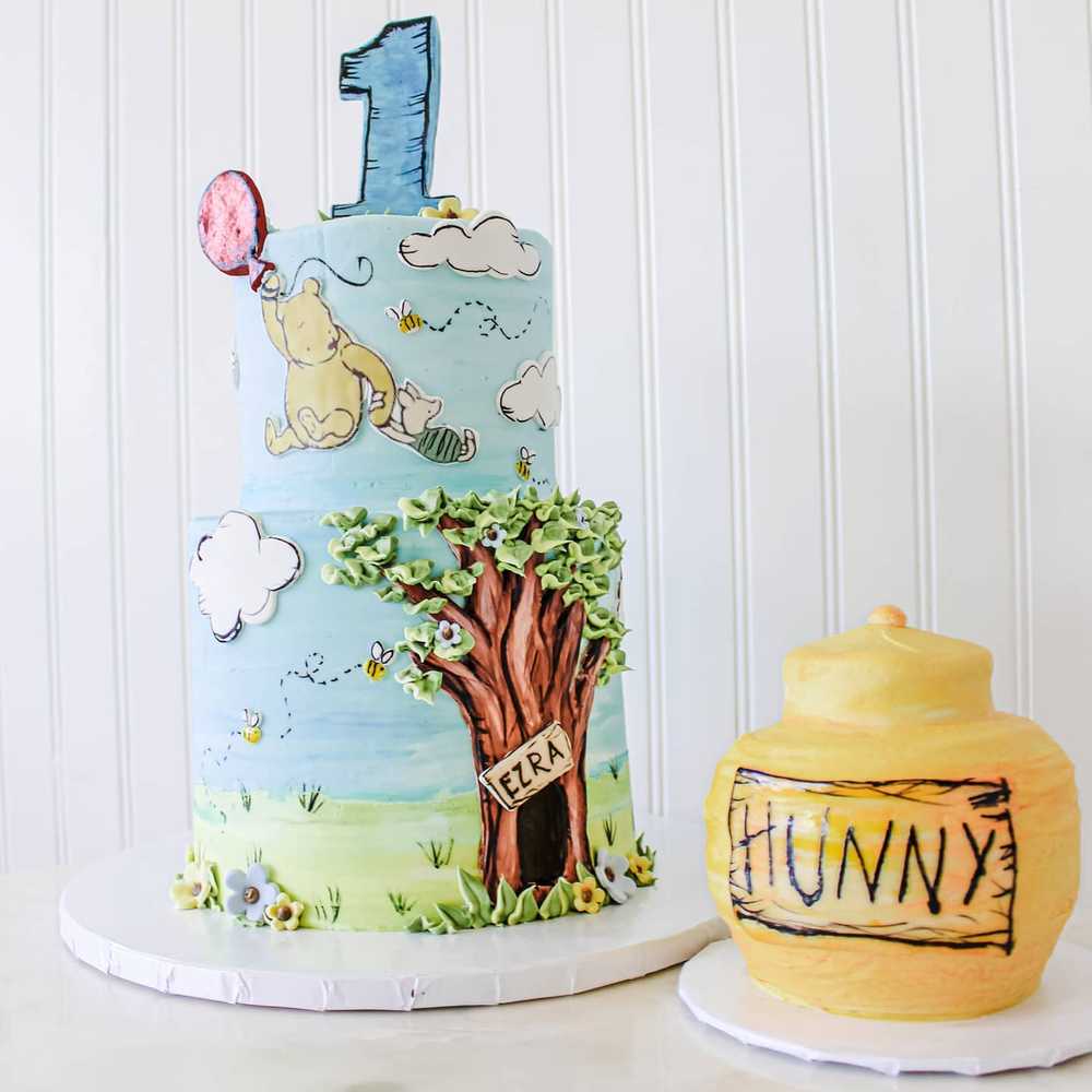 Winnie the Pooh Birthday Cake Smash First Hunny Pot Piglet