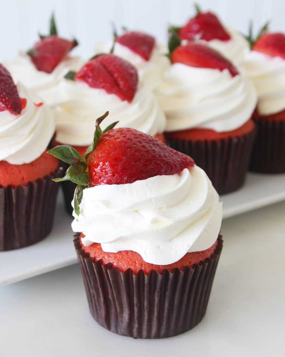 Strawberries and Cream Cupcakes