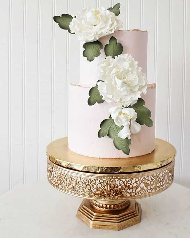 Princess Fault Line Blush Pink Gold Peony Wedding Birthday Cake Women Vintage