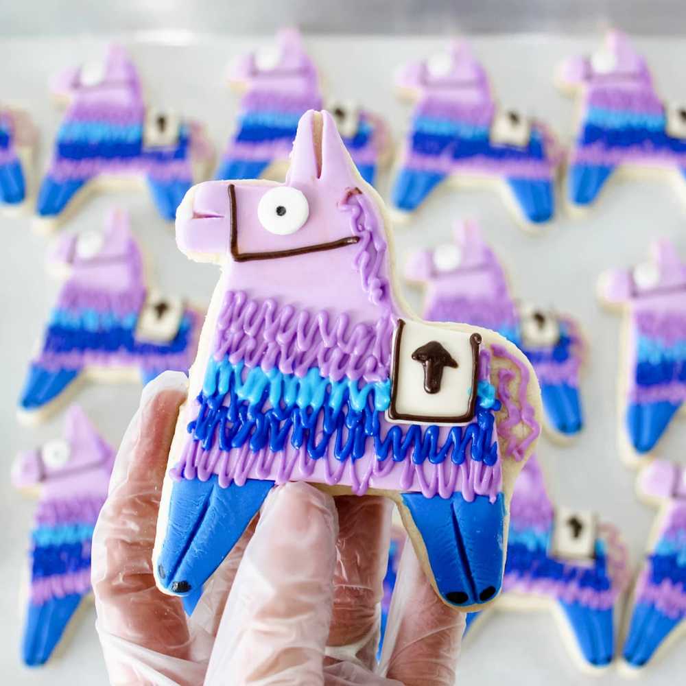 Fornite Llama loot Sugar Cookie